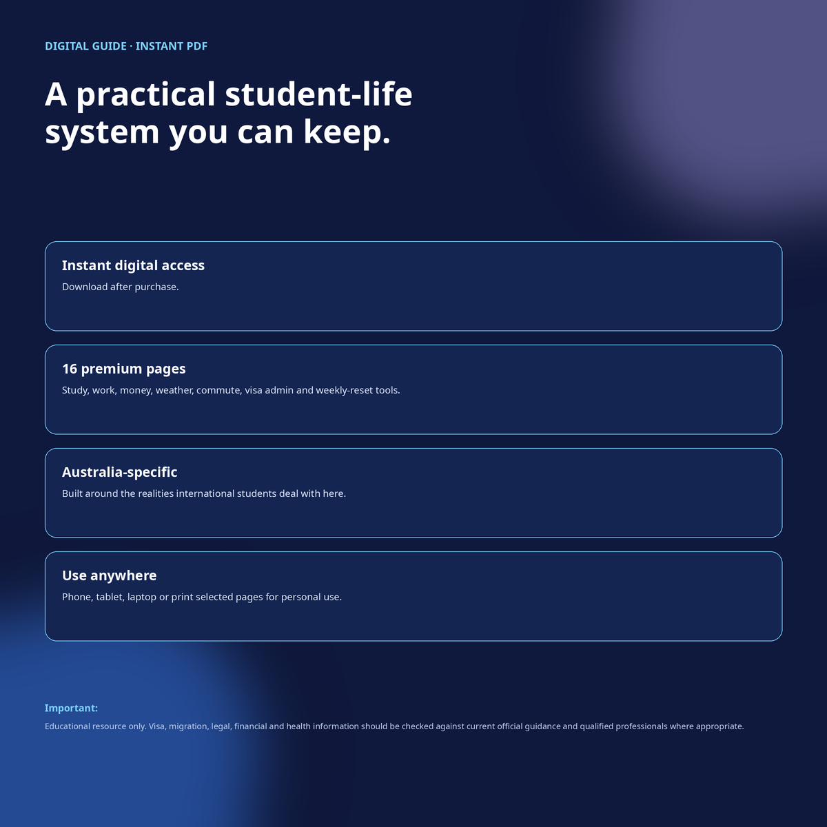 Instant PDF delivery and trust information for the ADHD international student guide